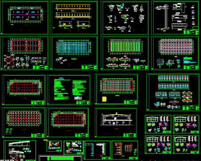 澳门二层全钢结构超市图纸